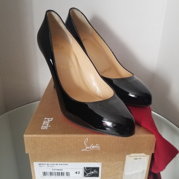 Christian Louboutin Black Patent Leather Heels 42 - Picture 8 of 8